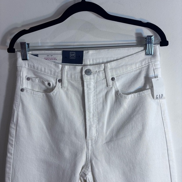 GAP Sz 29 Cigarette High Waist White Jeans NEW WITH TAGS - Picture 4 of 16